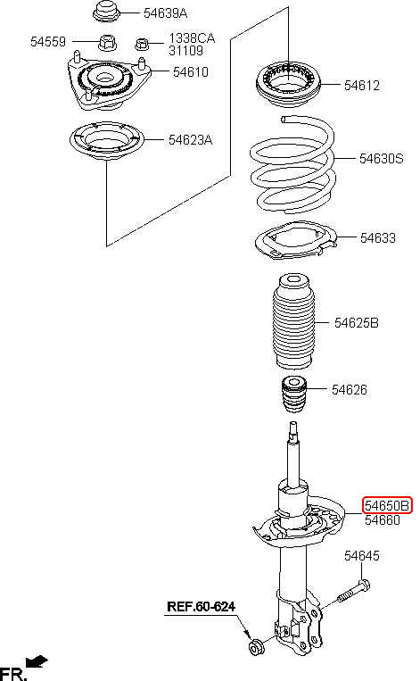 Nhún trước chính hãng KIA LH | 54650A4800 tại HCM