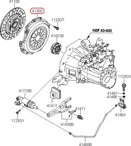 Mâm ép chính hãng HYUNDAI | 4130023136