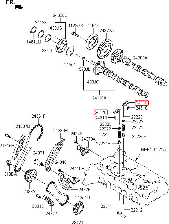 Cò mổ chính hãng HYUNDAI | 241702F000 tại HCM