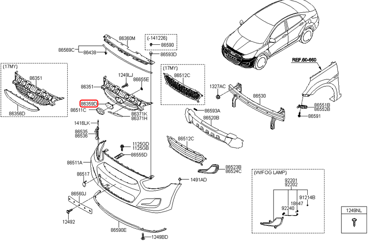 Đế logo ga lăng chính hãng HYUNDAI | 863591R000 tại HCM