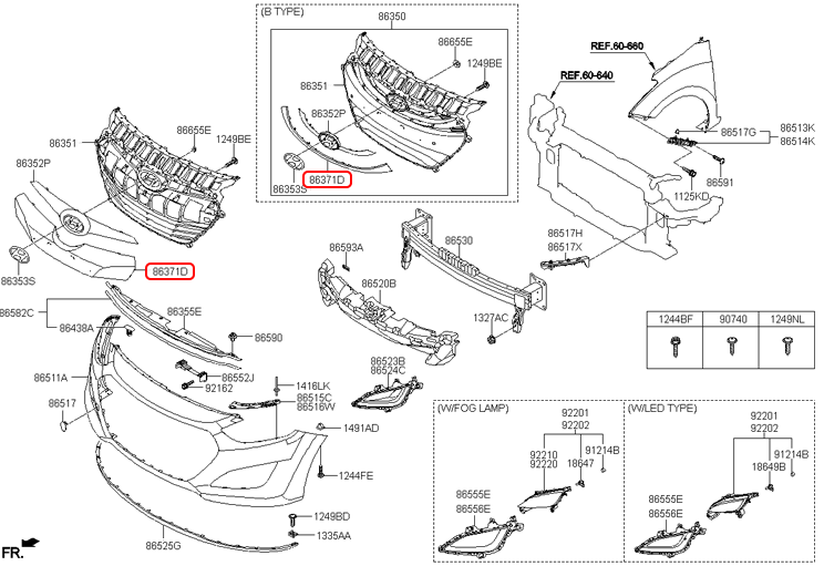 Nẹp ga lăng chính hãng HYUNDAI dưới | 86354A5010 tại HCM