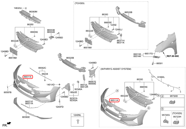 Cản trước chính hãng HYUNDAI | 86510F2NB0 tại HCM