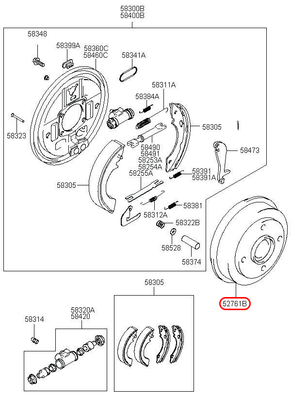 Tam bua sau Starex 06, 583294A200, HYUNDAI HCM, KIA HCM, chính hãng HYUNDAI