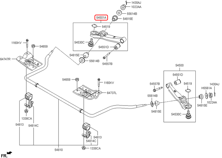 Càng i chính hãng HYUNDAI RH | 545014N000 tại HCM