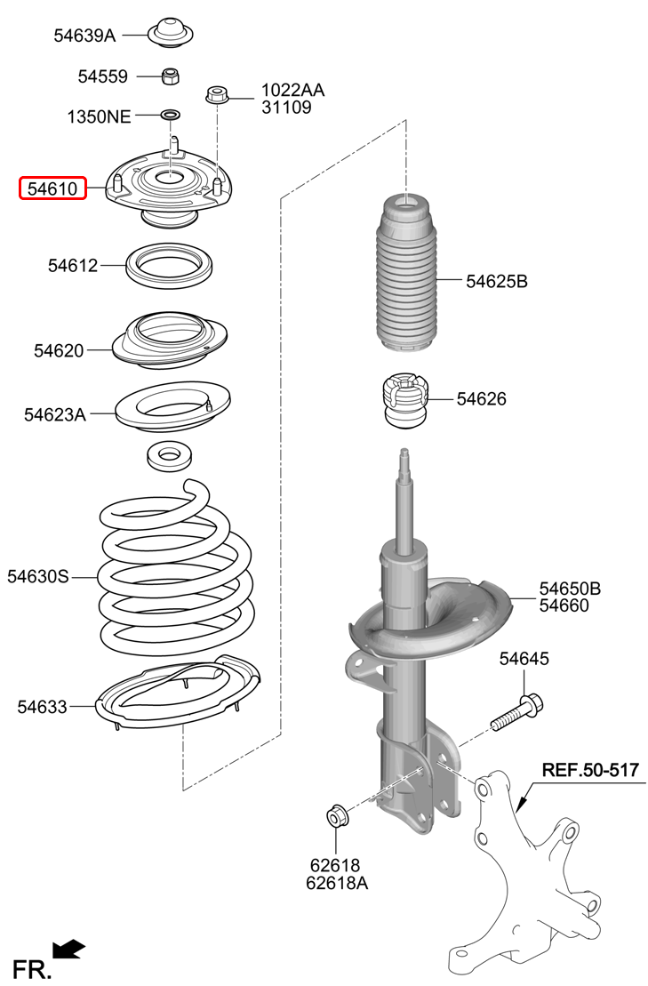 Bát bèo nhún trước chính hãng HYUNDAI | 546102B000 tại HCM