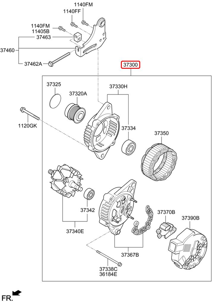 Máy phát chính hãng HYUNDAI | 373002B960 tại HCM