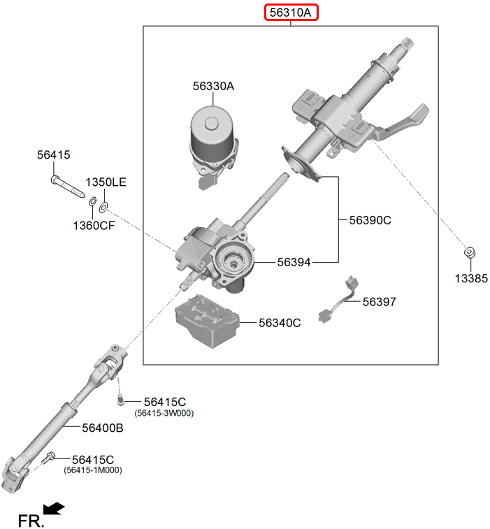 Trục lái chính hãng HYUNDAI | 56310H6000 tại HCM