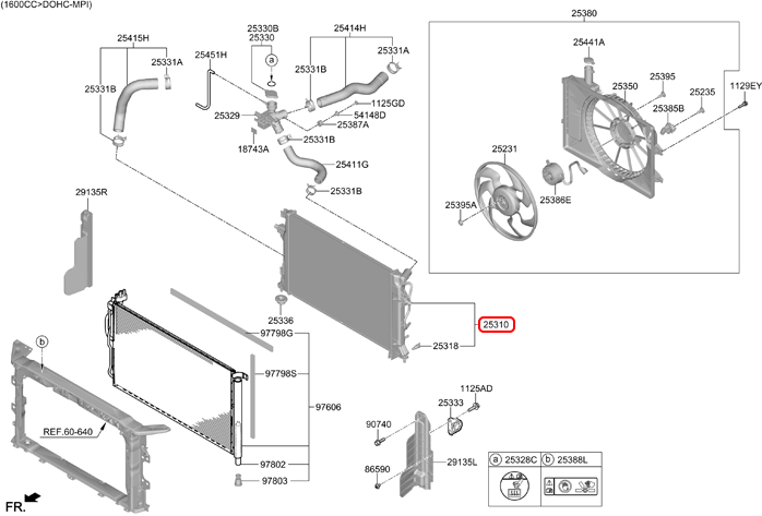 Két nước chính hãng KIA | 25310M6400 tại HCM