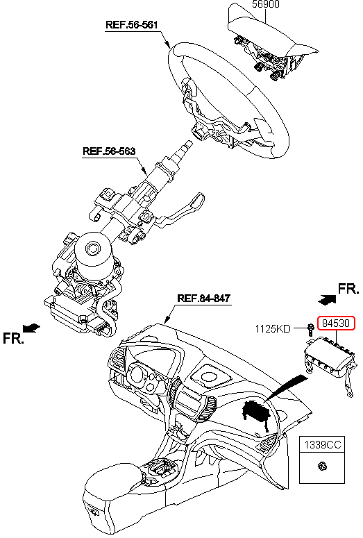 Túi khí táp lô chính hãng HYUNDAI | 845302W000 tại HCM