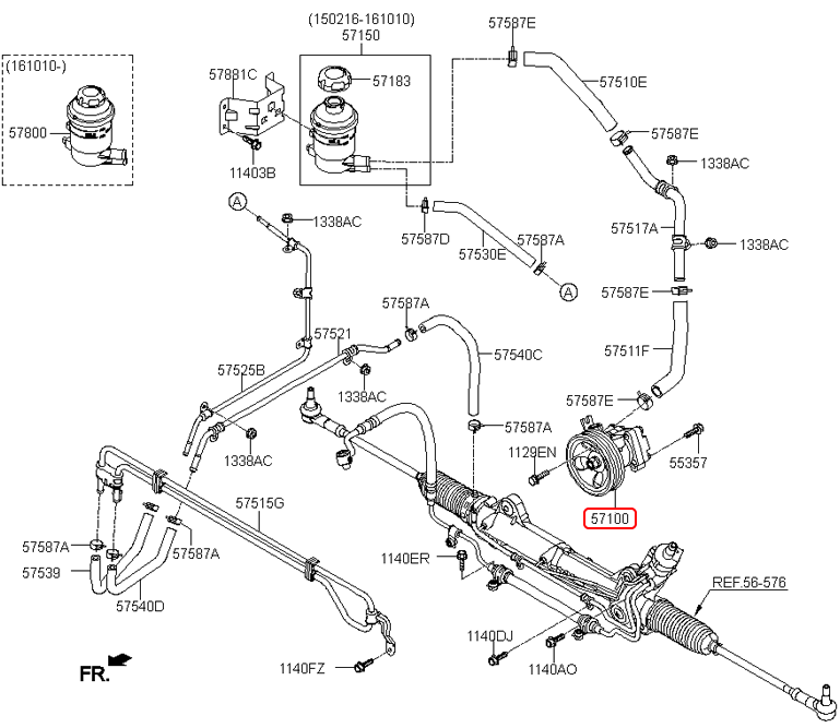 Bơm trợ lực lái chính hãng HYUNDAI | 5710059000 tại HCM