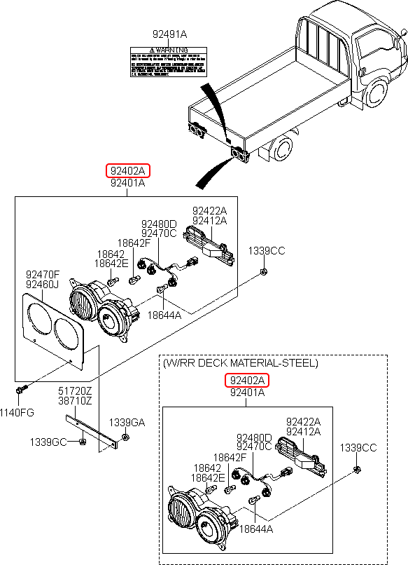 Đèn lái chính hãng KIA RH | 924024E050 tại HCM