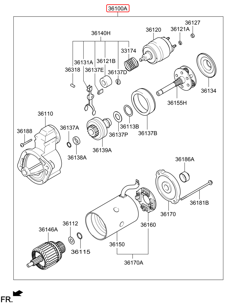 Đề máy chính hãng HYUNDAI | 3610042255 tại HCM