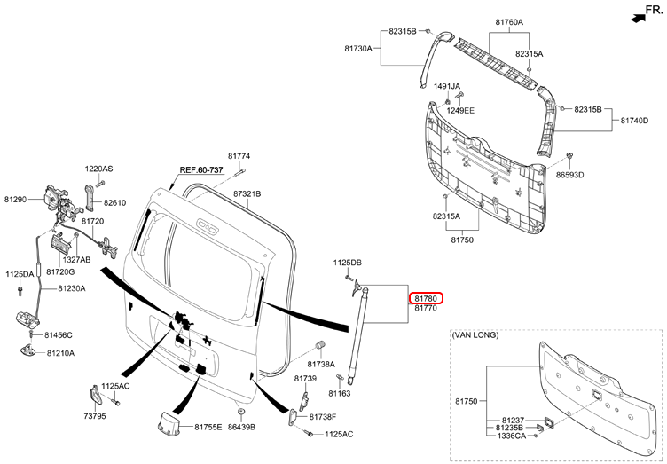 Ty cốp sau chính hãng HYUNDAI RH | 817804H020 tại HCM