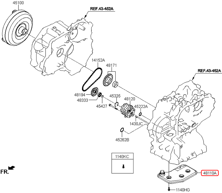 Lọc nhớt hộp số chính hãng HYUNDAI | 4814802200 tại HCM