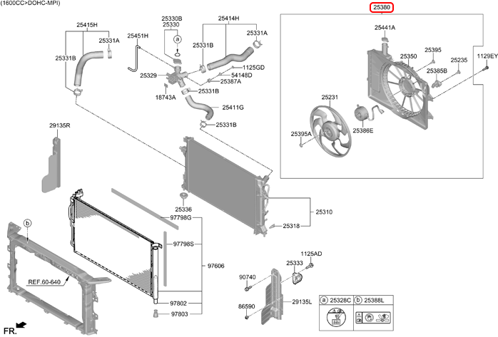 Quạt két nước chính hãng KIA | 25380F3300 tại HCM