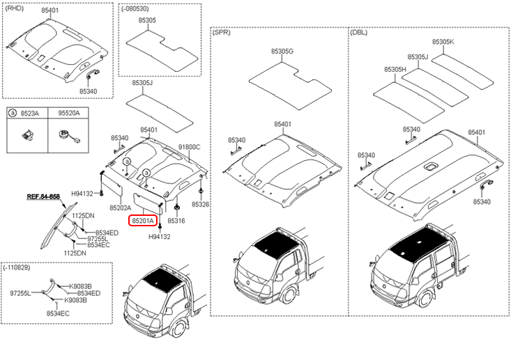 Che nắng cabin chính hãng KIA LH | 852014E200KL tại HCM