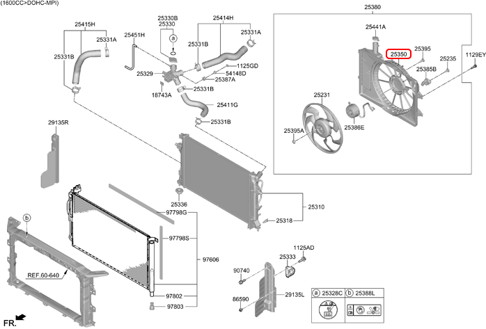 Lồng quạt két nước chính hãng KIA | 25350F3300 tại HCM