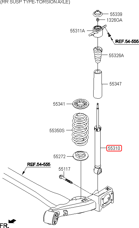 Nhún sau chính hãng HYUNDAI | 55307F2730 tại HCM