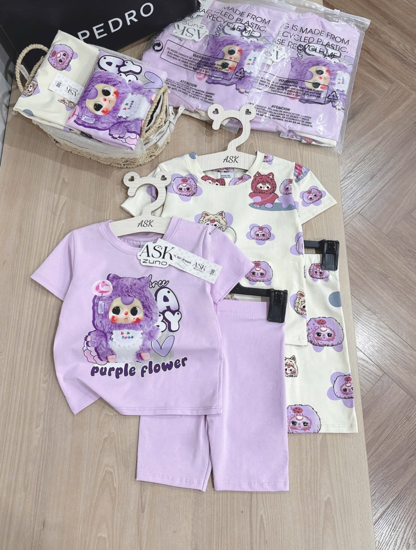 SET 2 BỘ ĐÙI HÌNH BB3 TÍM BE