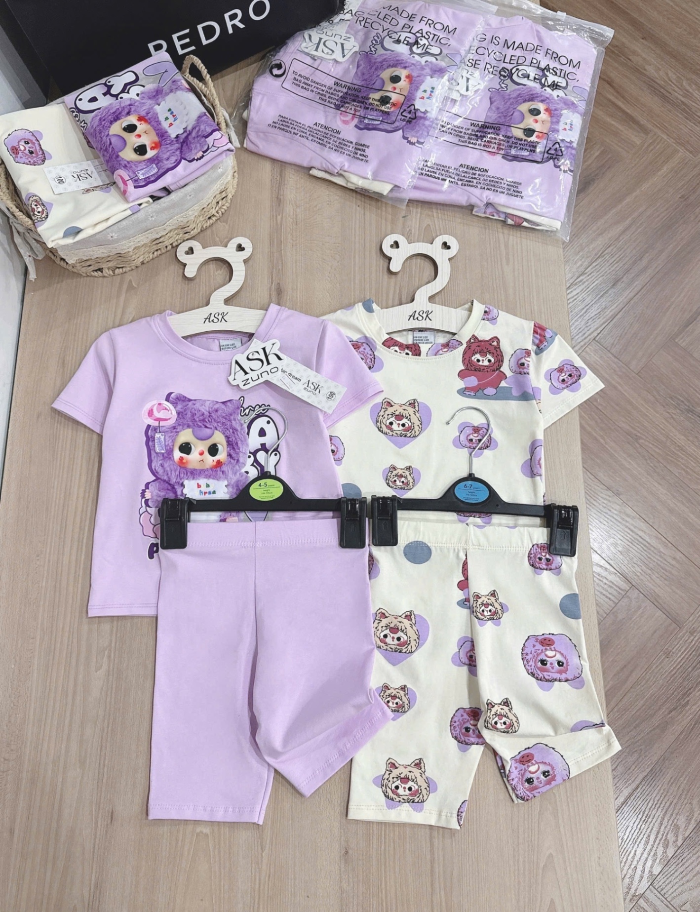 SET 2 BỘ ĐÙI HÌNH BB3 TÍM BE