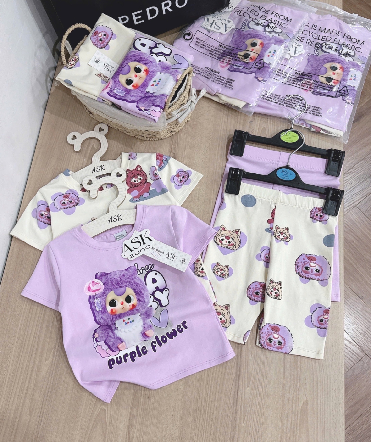SET 2 BỘ ĐÙI HÌNH BB3 TÍM BE