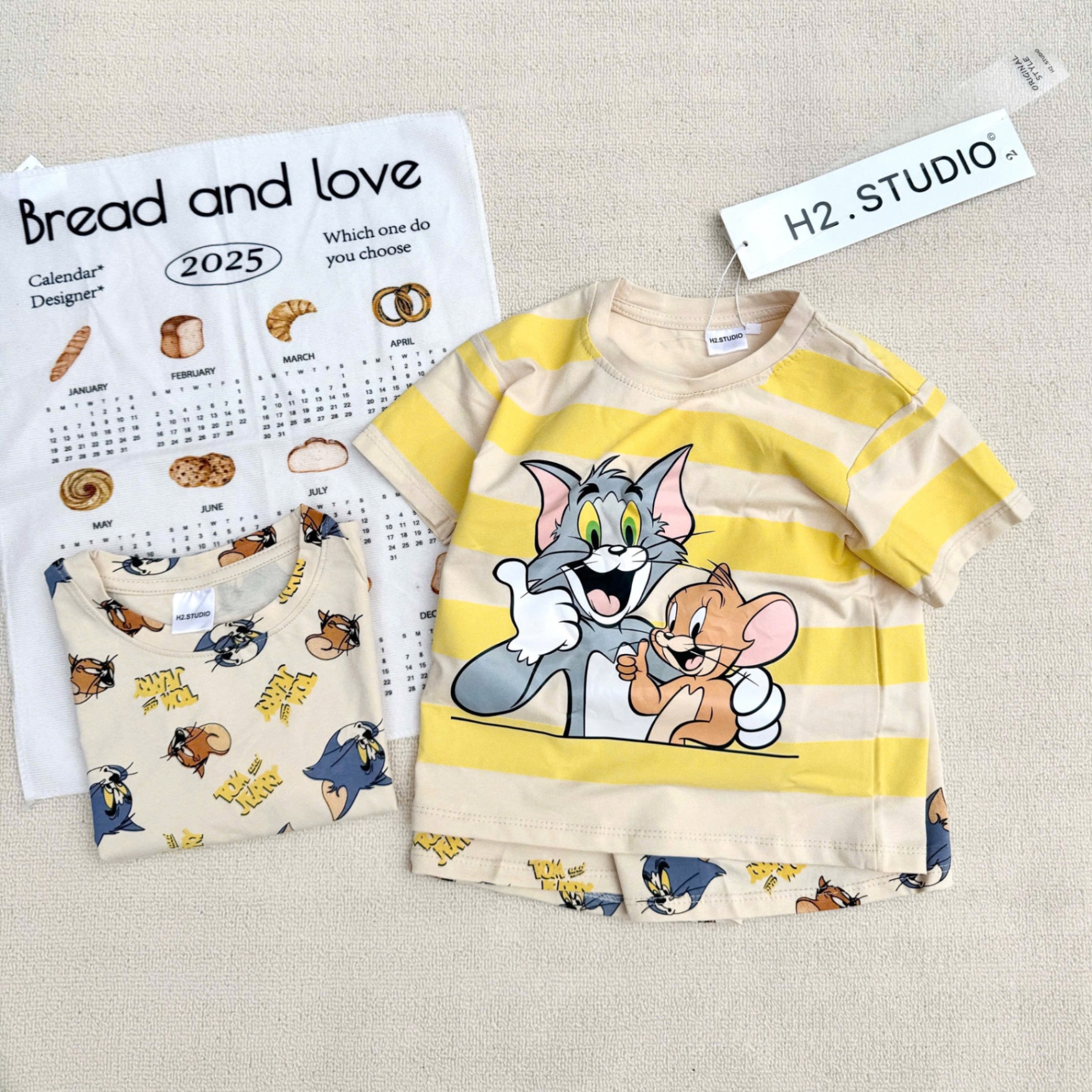 BỘ ĐÙI MÈO TOM KẺ VÀNG 3CT
