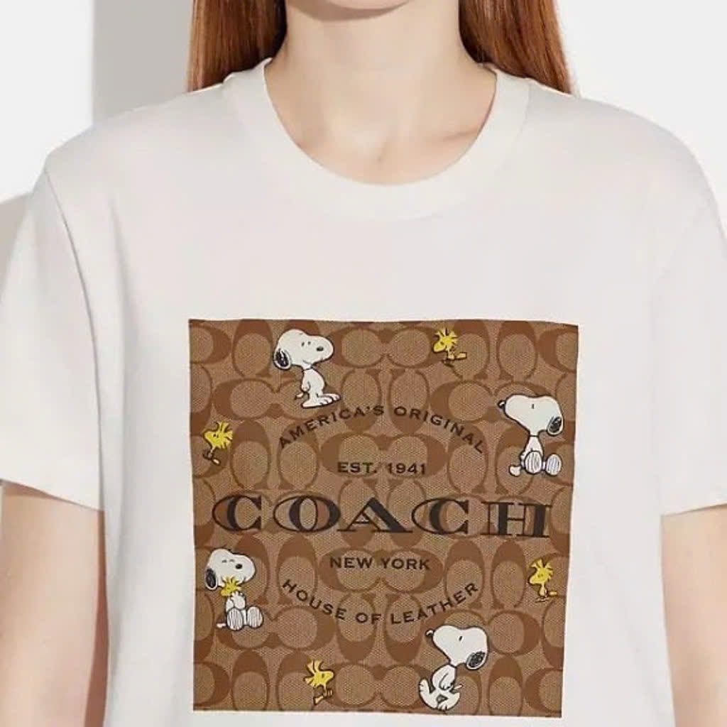 ÁO PULL CỘC COACH PHỐI NÂU HÌNH CÚN