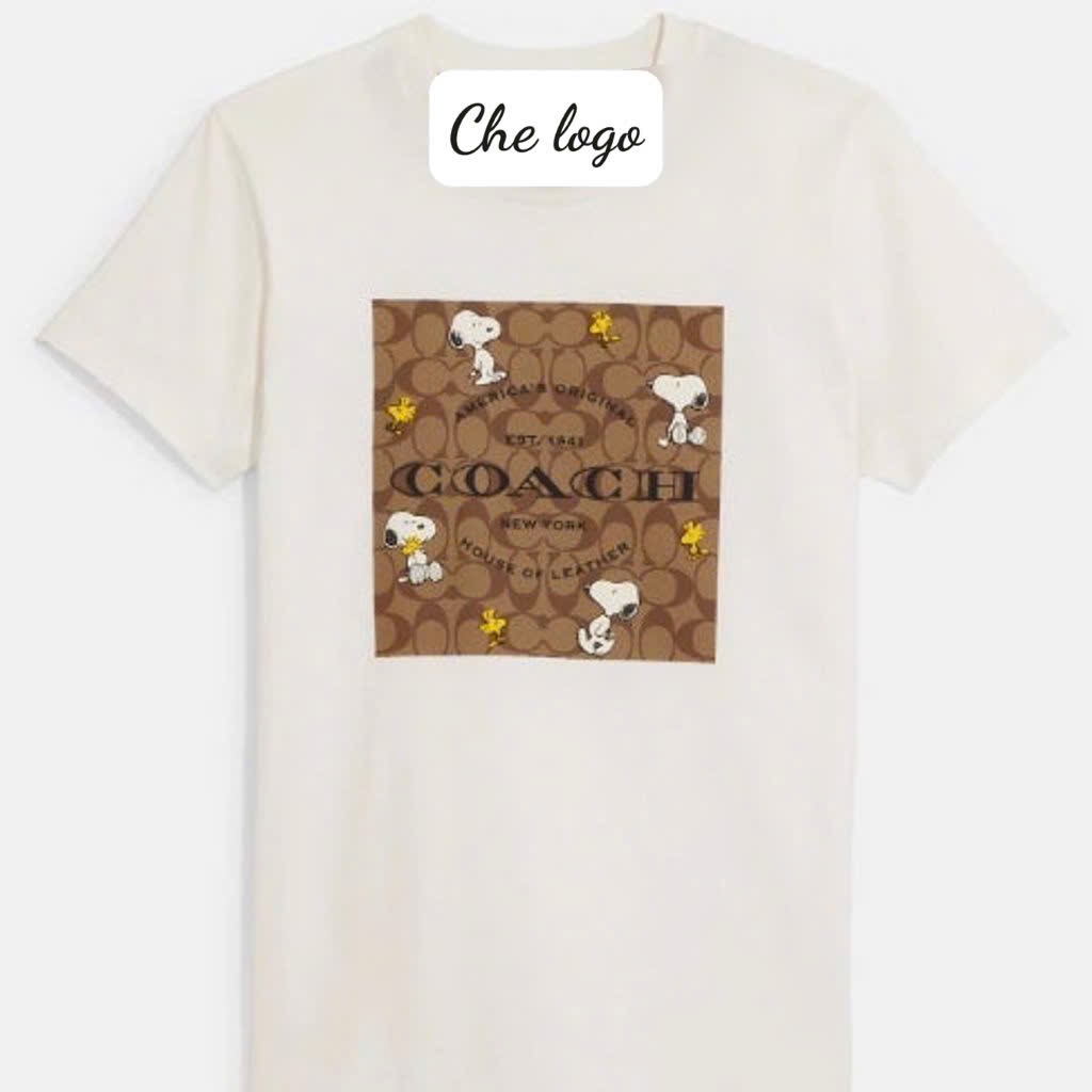 ÁO PULL CỘC COACH PHỐI NÂU HÌNH CÚN