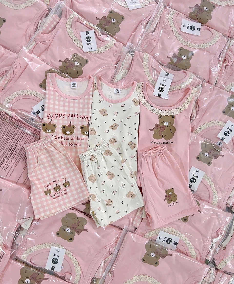 SÉT 3 BỘ BA LỖ HONEY XANH HỒNG