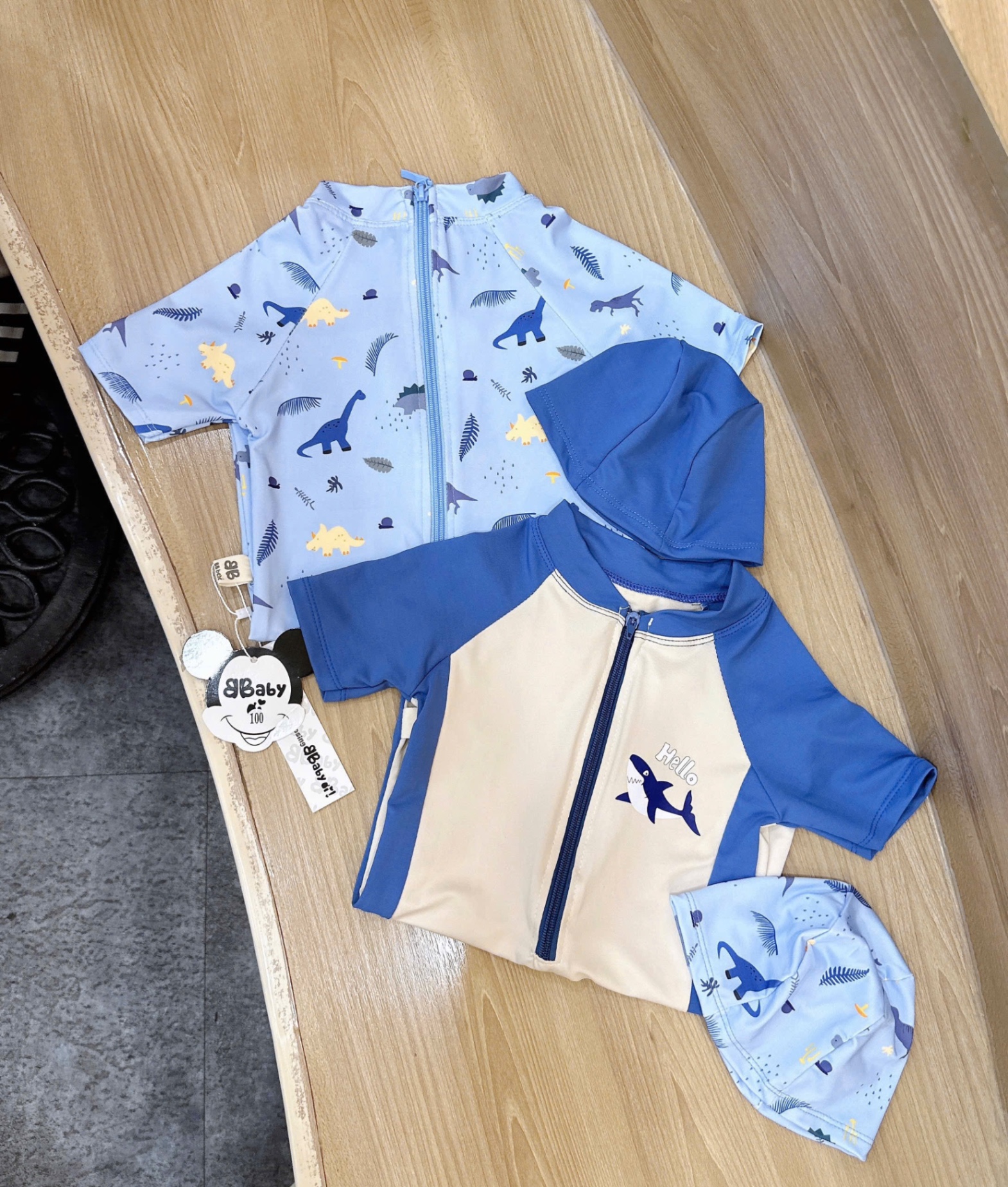 SET 2 BỘ BƠI LIỀN THÂN HÌNH CÁ MẬP BT
