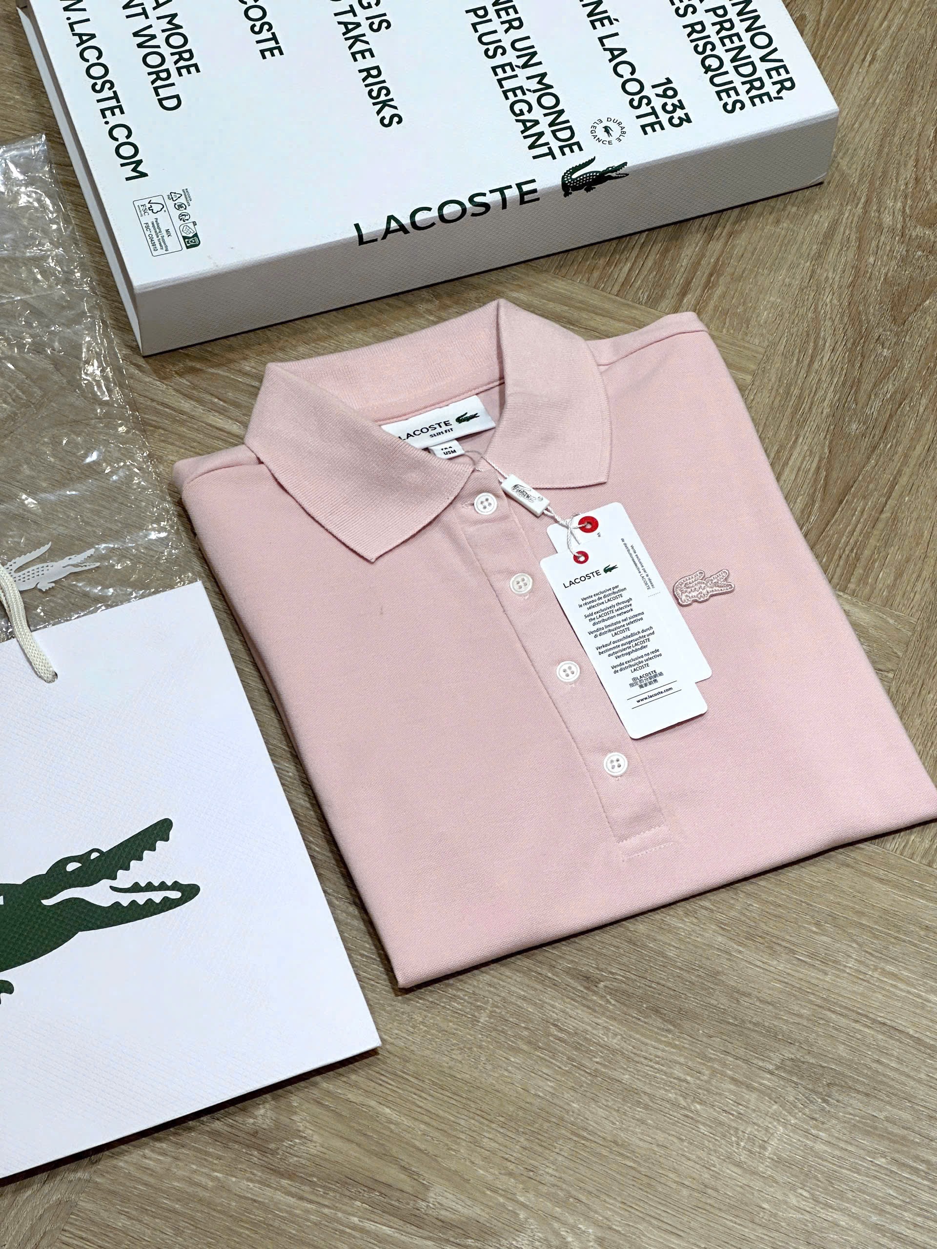 Hàng nhà máy - ÁO POLO HỒNG LCT FORM SUÔNG HÀNG ĐẸP
