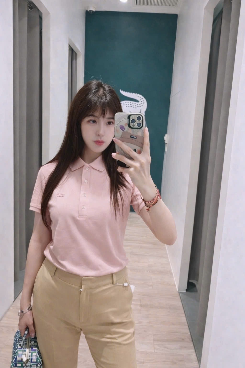 Hàng nhà máy - ÁO POLO HỒNG LCT FORM SUÔNG HÀNG ĐẸP