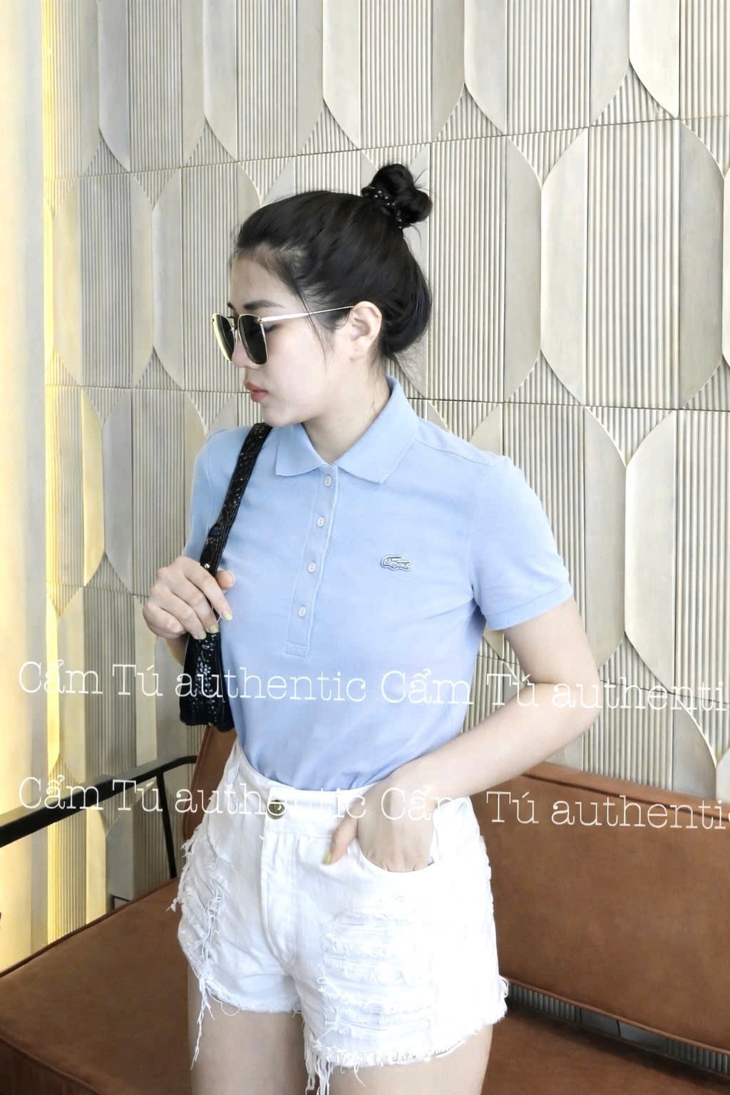 Hàng nhà máy - ÁO POLO LCT THÊU CÁ SẤU XANH DƯƠNG CỘC TAY