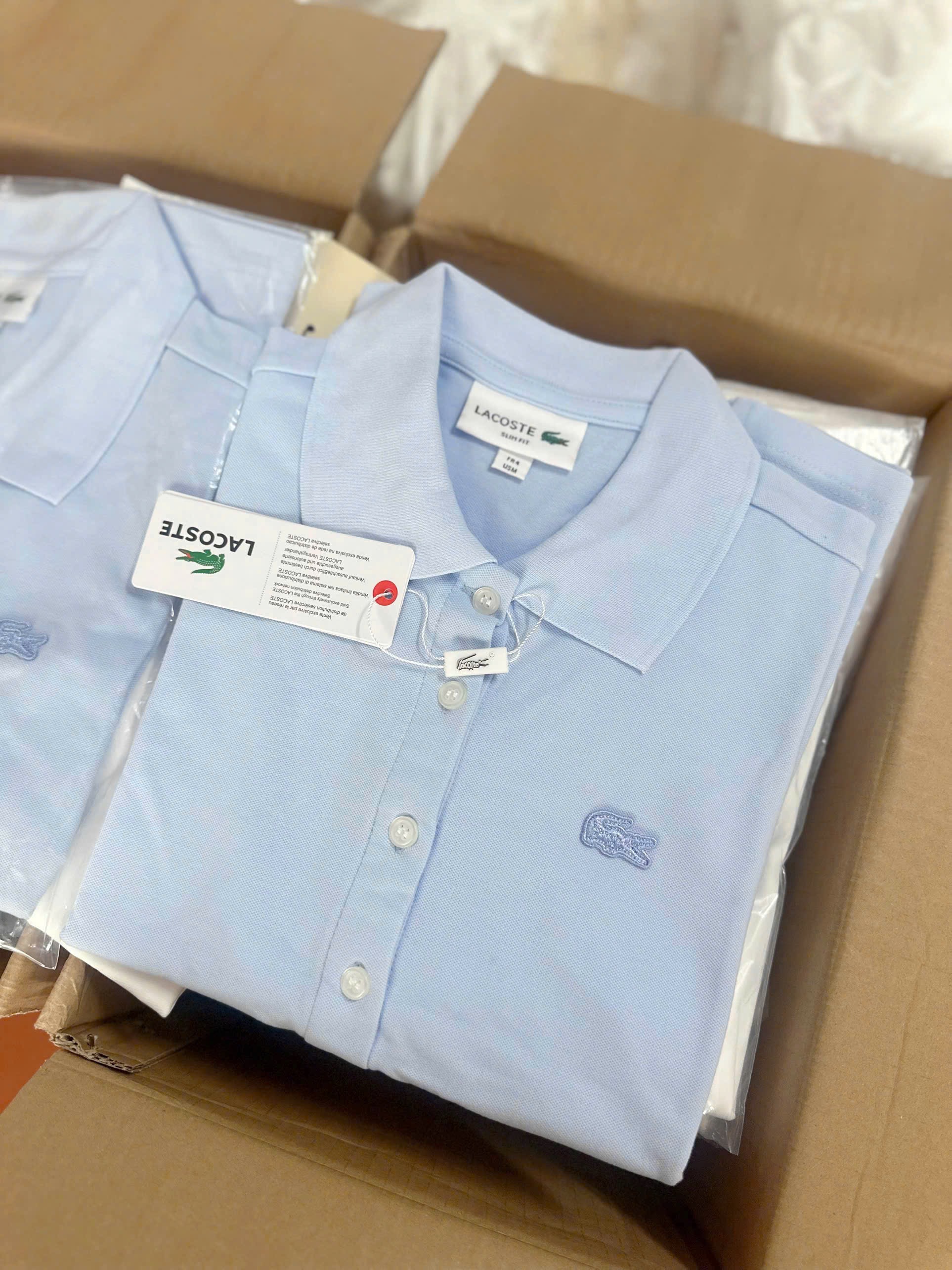 Hàng nhà máy - ÁO POLO LCT THÊU CÁ SẤU XANH DƯƠNG CỘC TAY