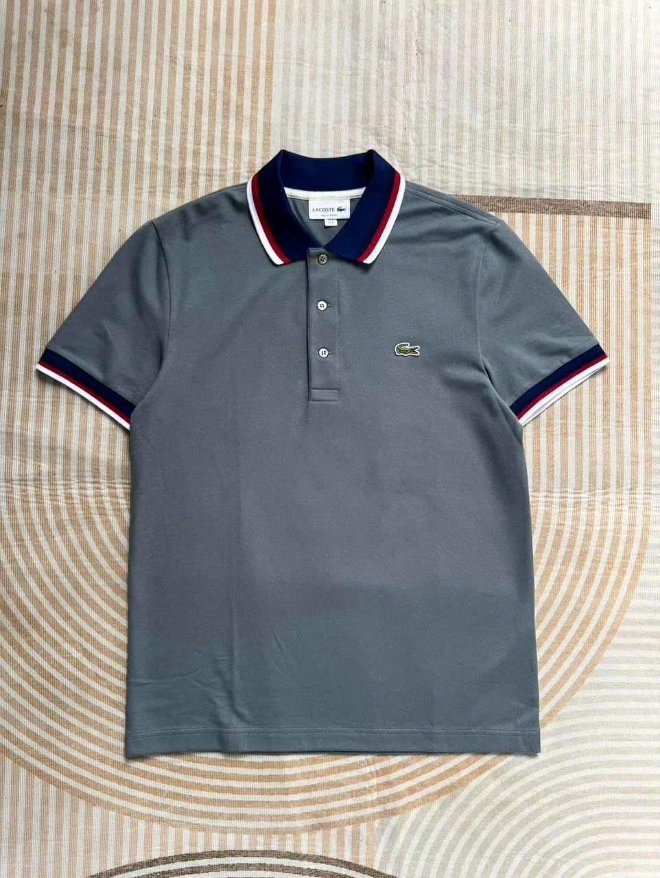 Hàng nhà máy - ÁO POLO NAM CỔ VIỀN THÊU CÁ SẤU MÀU XANH ĐÁ