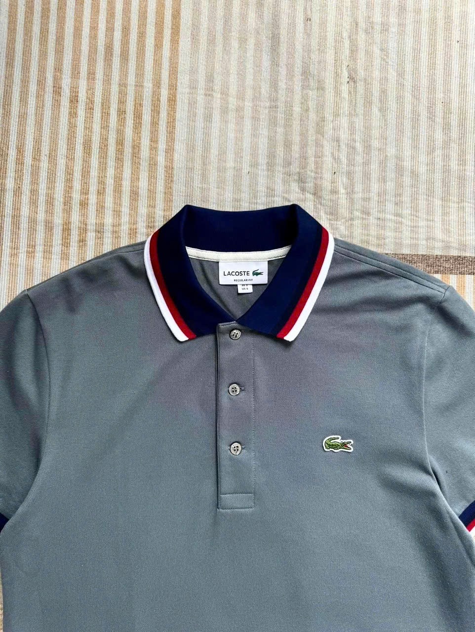 Hàng nhà máy - ÁO POLO NAM CỔ VIỀN THÊU CÁ SẤU MÀU XANH ĐÁ