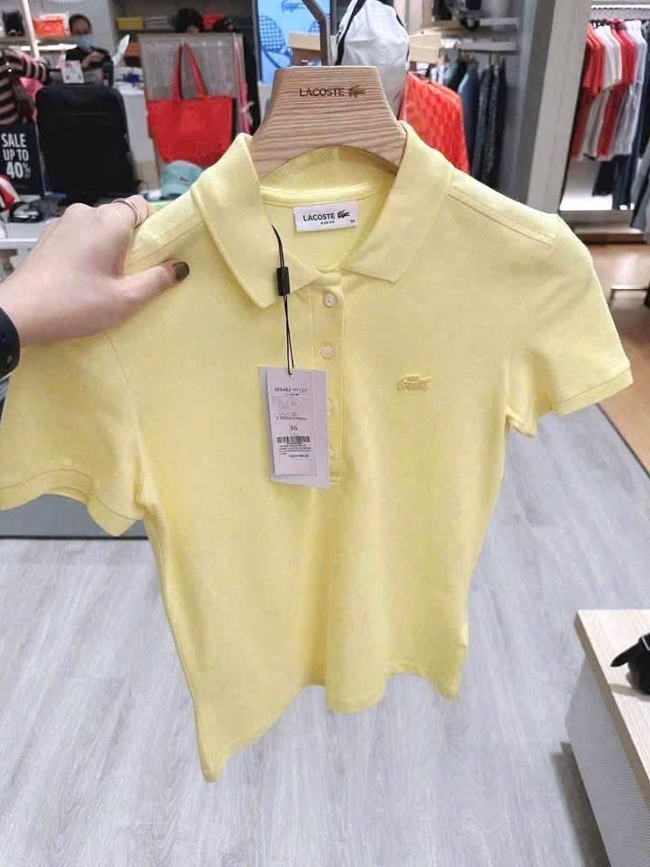Hàng nhà máy - ÁO POLO VÀNG THÊU CÁ SẤU LCT NỮ