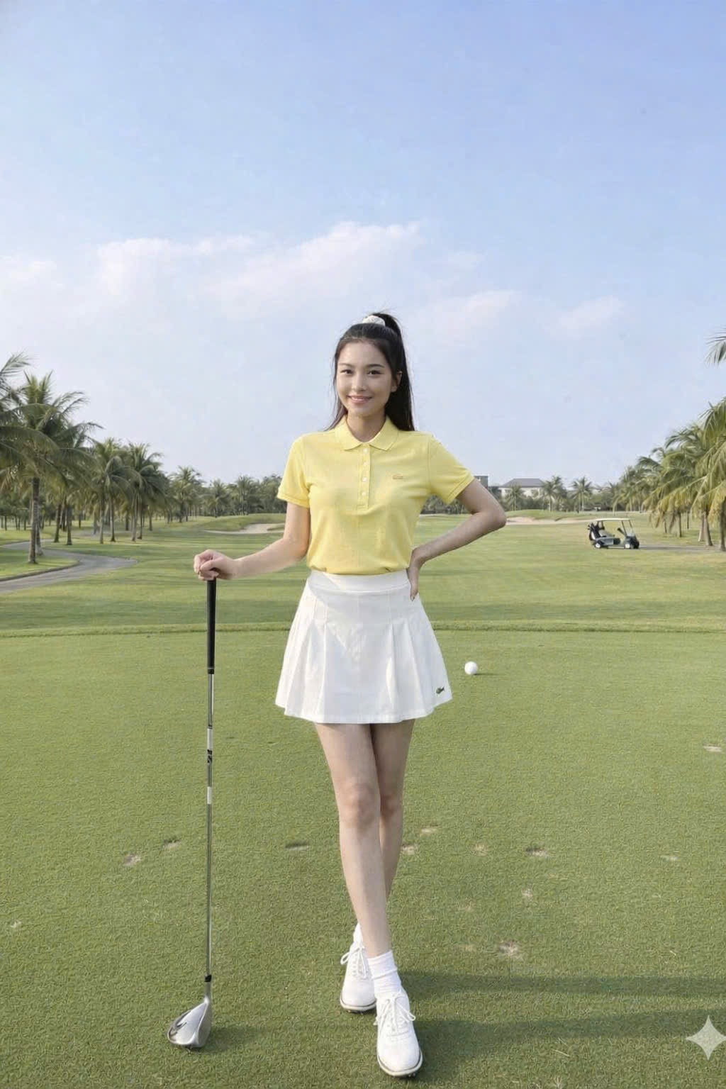 Hàng nhà máy - ÁO POLO VÀNG THÊU CÁ SẤU LCT NỮ