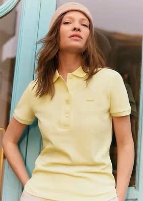 Hàng nhà máy - ÁO POLO VÀNG THÊU CÁ SẤU LCT NỮ