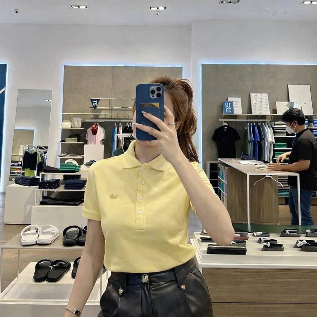 Hàng nhà máy - ÁO POLO VÀNG THÊU CÁ SẤU LCT NỮ