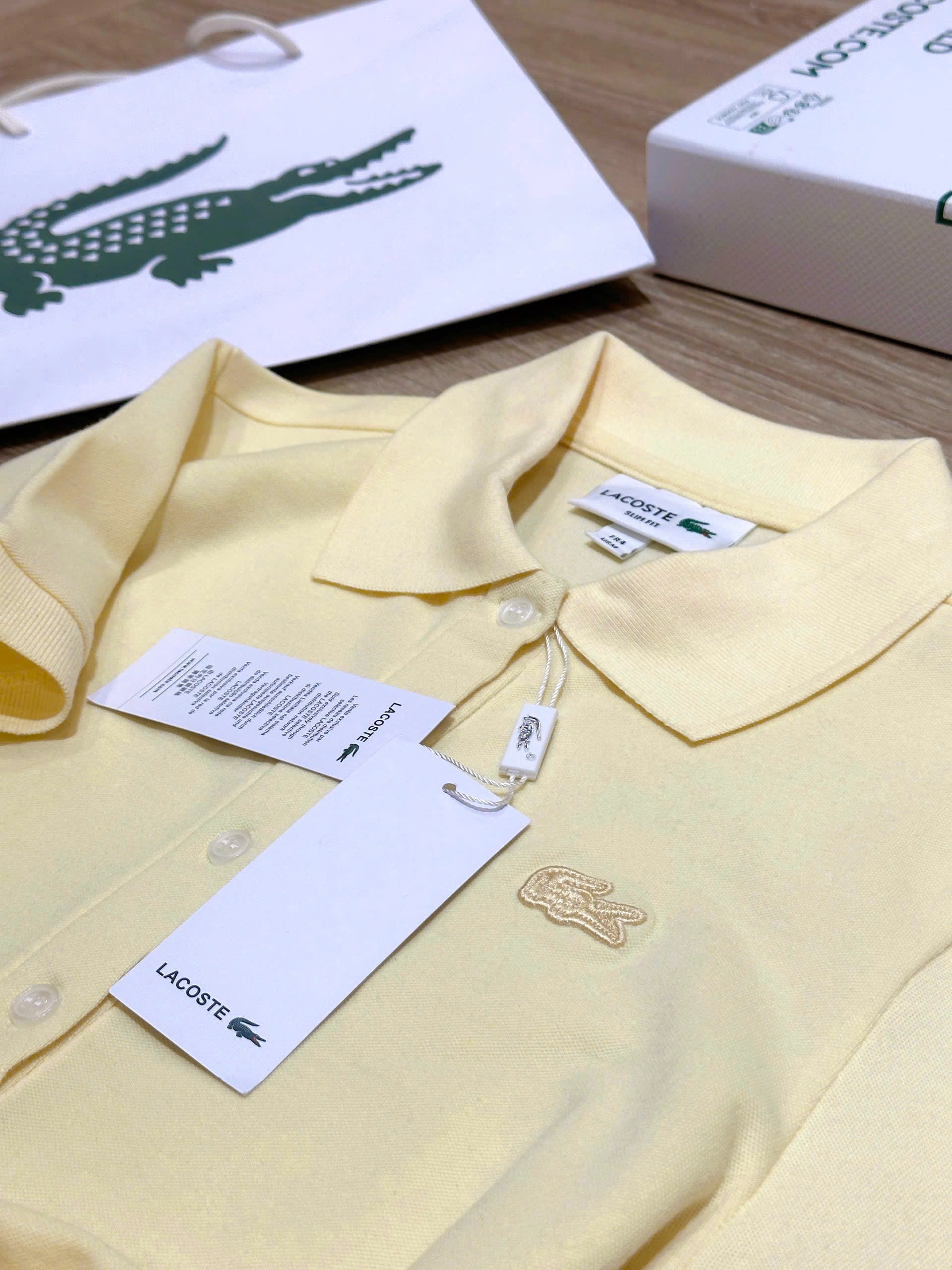 Hàng nhà máy - ÁO POLO VÀNG THÊU CÁ SẤU LCT NỮ