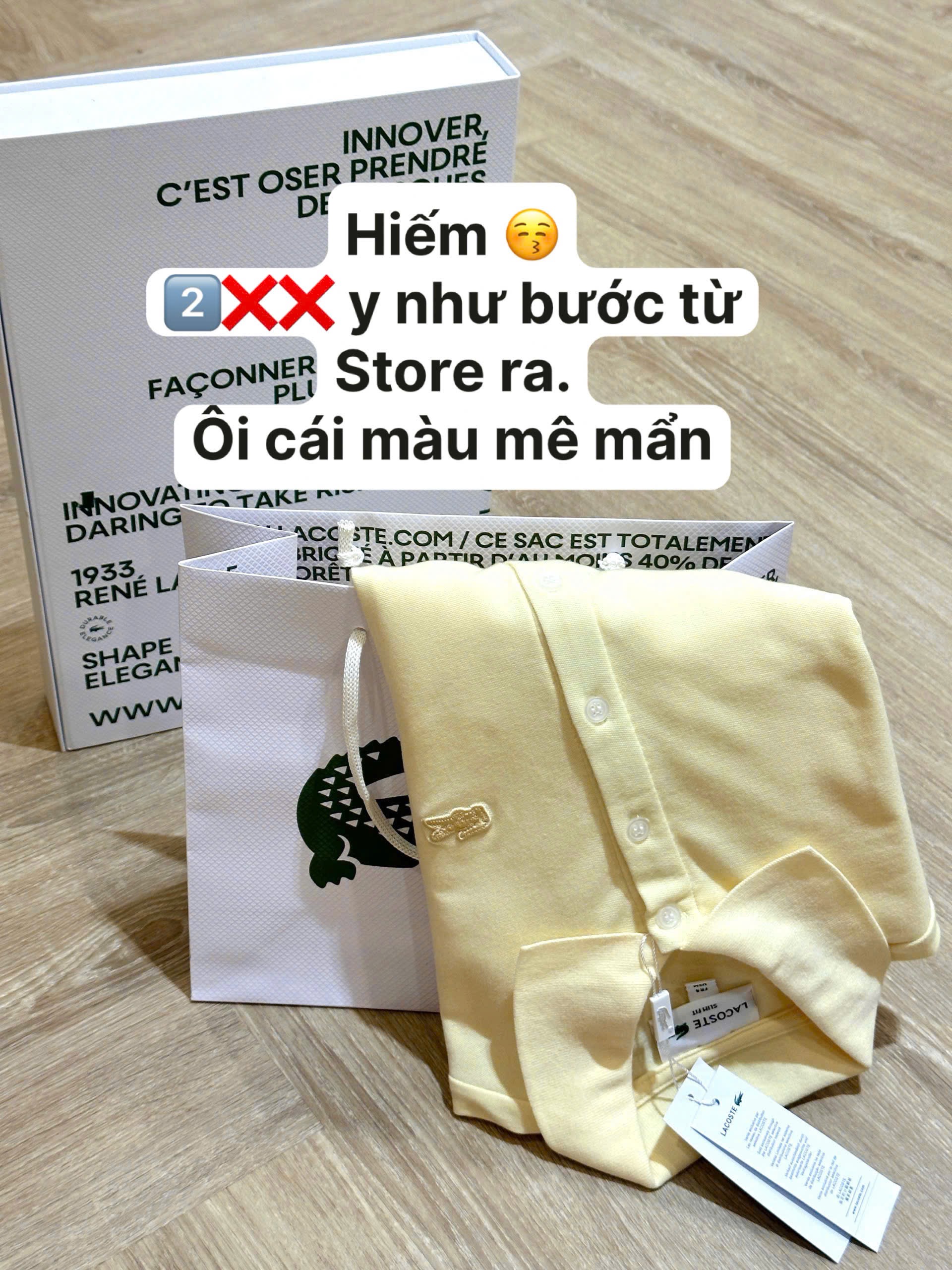 Hàng nhà máy - ÁO POLO VÀNG THÊU CÁ SẤU LCT NỮ