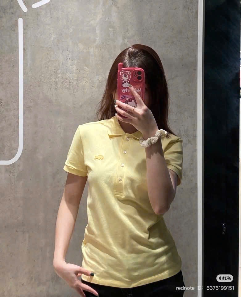 Hàng nhà máy - ÁO POLO VÀNG THÊU CÁ SẤU LCT NỮ
