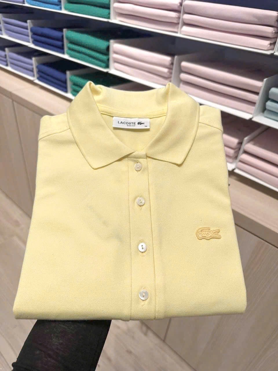 Hàng nhà máy - ÁO POLO VÀNG THÊU CÁ SẤU LCT NỮ
