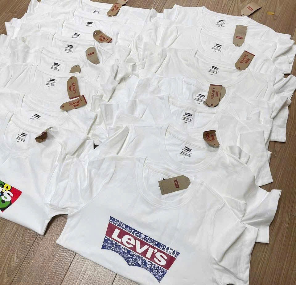 Hàng nhà máy - ÁO PULL CỘC LEVIS TRẮNG - random hình