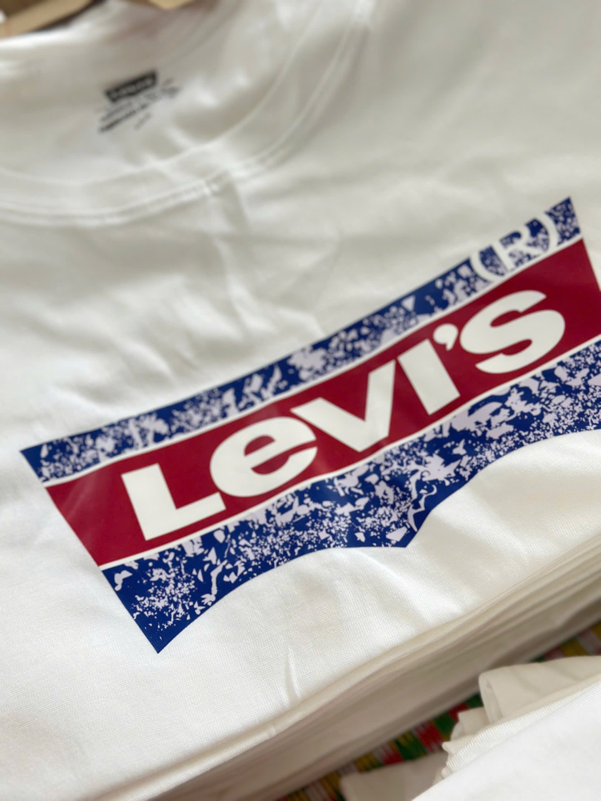 Hàng nhà máy - ÁO PULL CỘC LEVIS TRẮNG - random hình