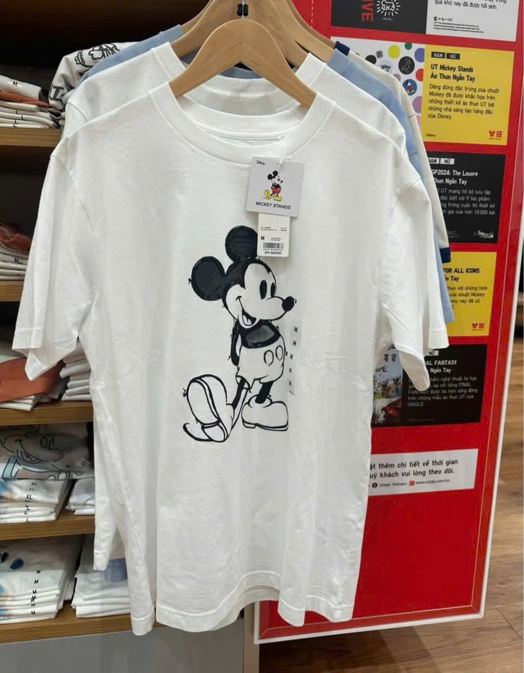 Hàng nhà máy - ÁO PULL CỘC MICKY UNI TRẮNG TUỒN XỊN