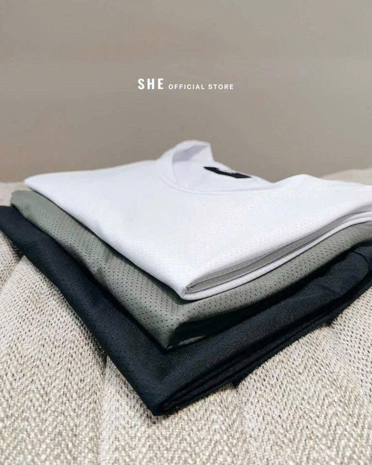 SET 3 ÁO BA LỖ THÔNG HƠI ĐEN TRẮNG GHI NAM