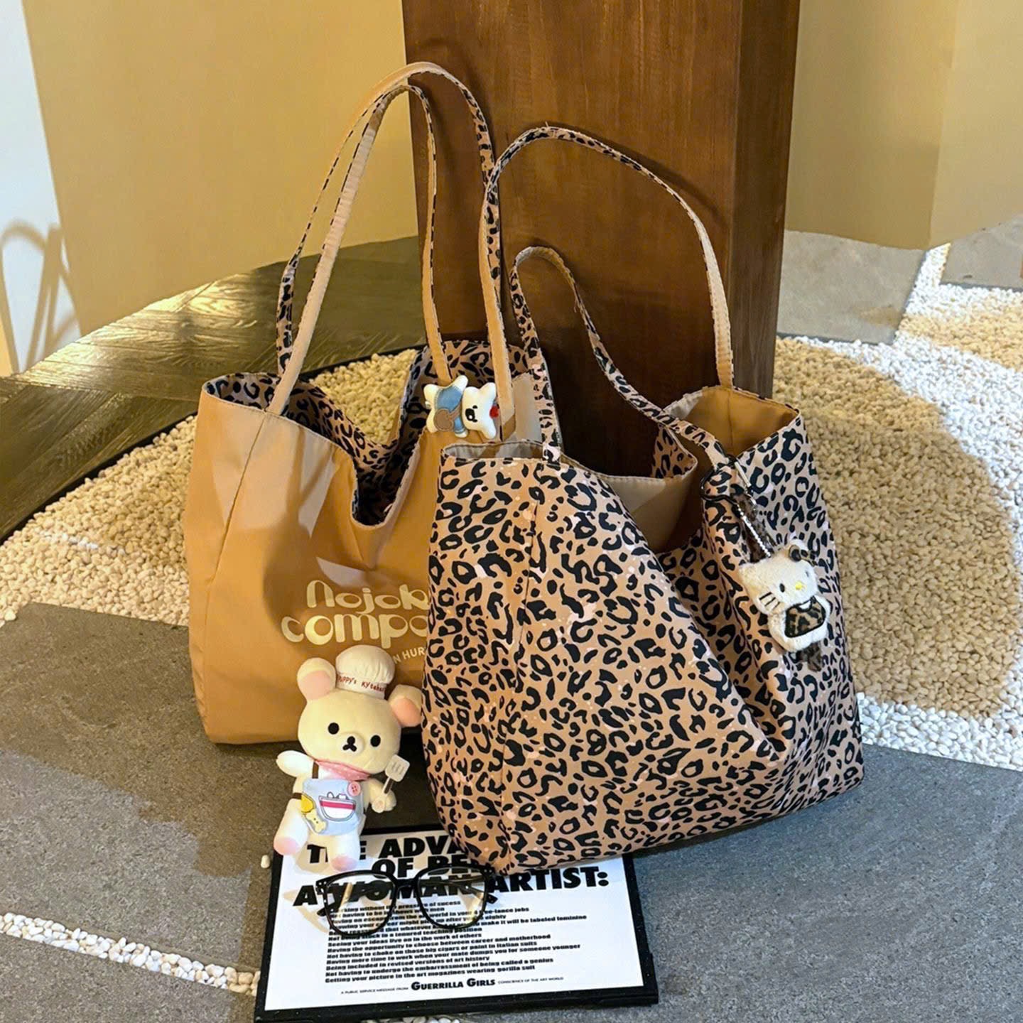 TÚI TOTE VẢI 2 MẶT K KÈM CHARM