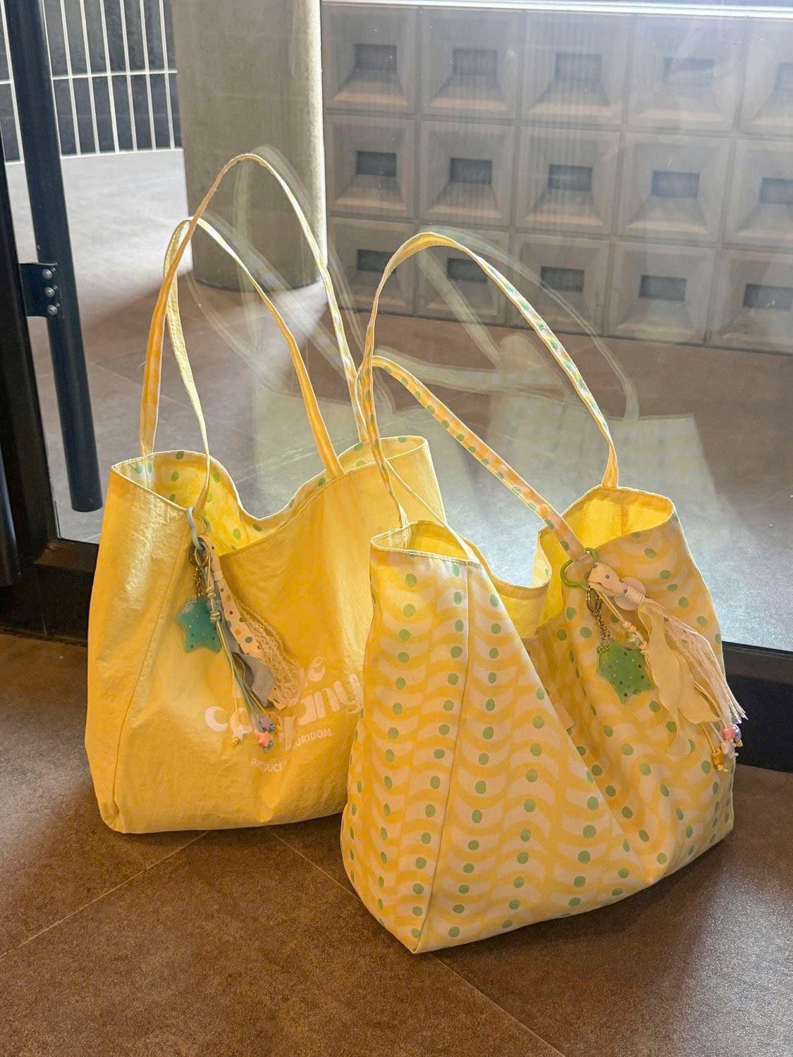 TÚI TOTE VẢI 2 MẶT K KÈM CHARM
